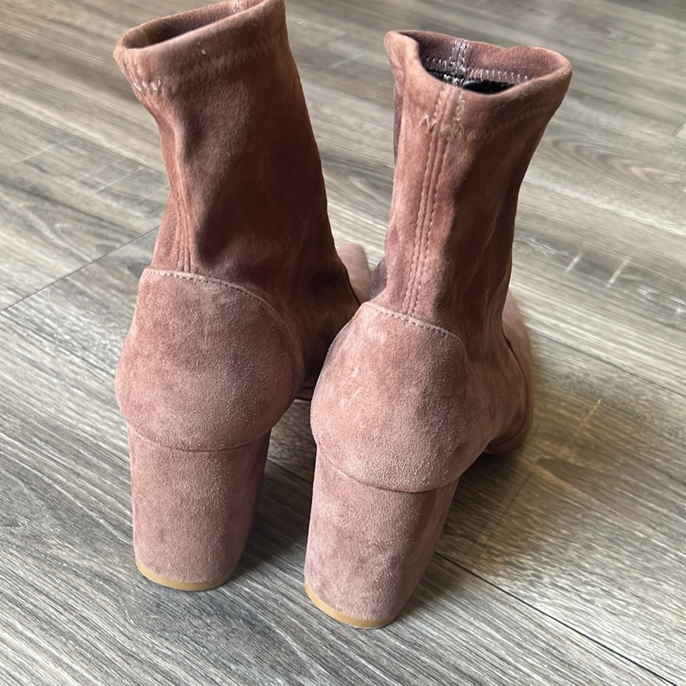 Stuart Weitzman Yuliana Suede pointed toe booties - Picture 9 of 9